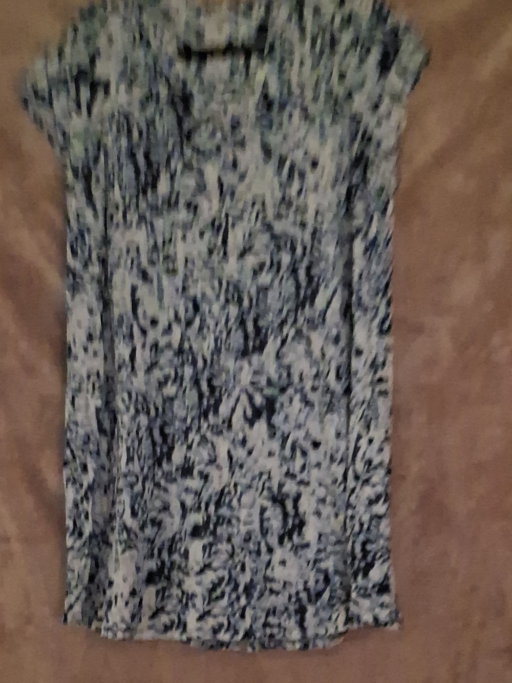 NIC+ZOE Blue and White Abstract Knit Dress